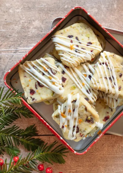 Cranberry Pistachio Shortbread