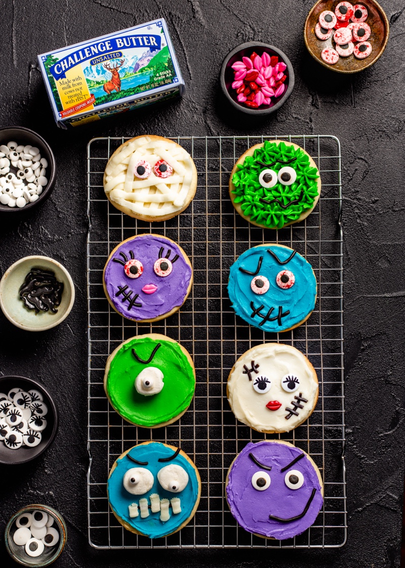 Halloween Monster Decorated Sugar Cookies
