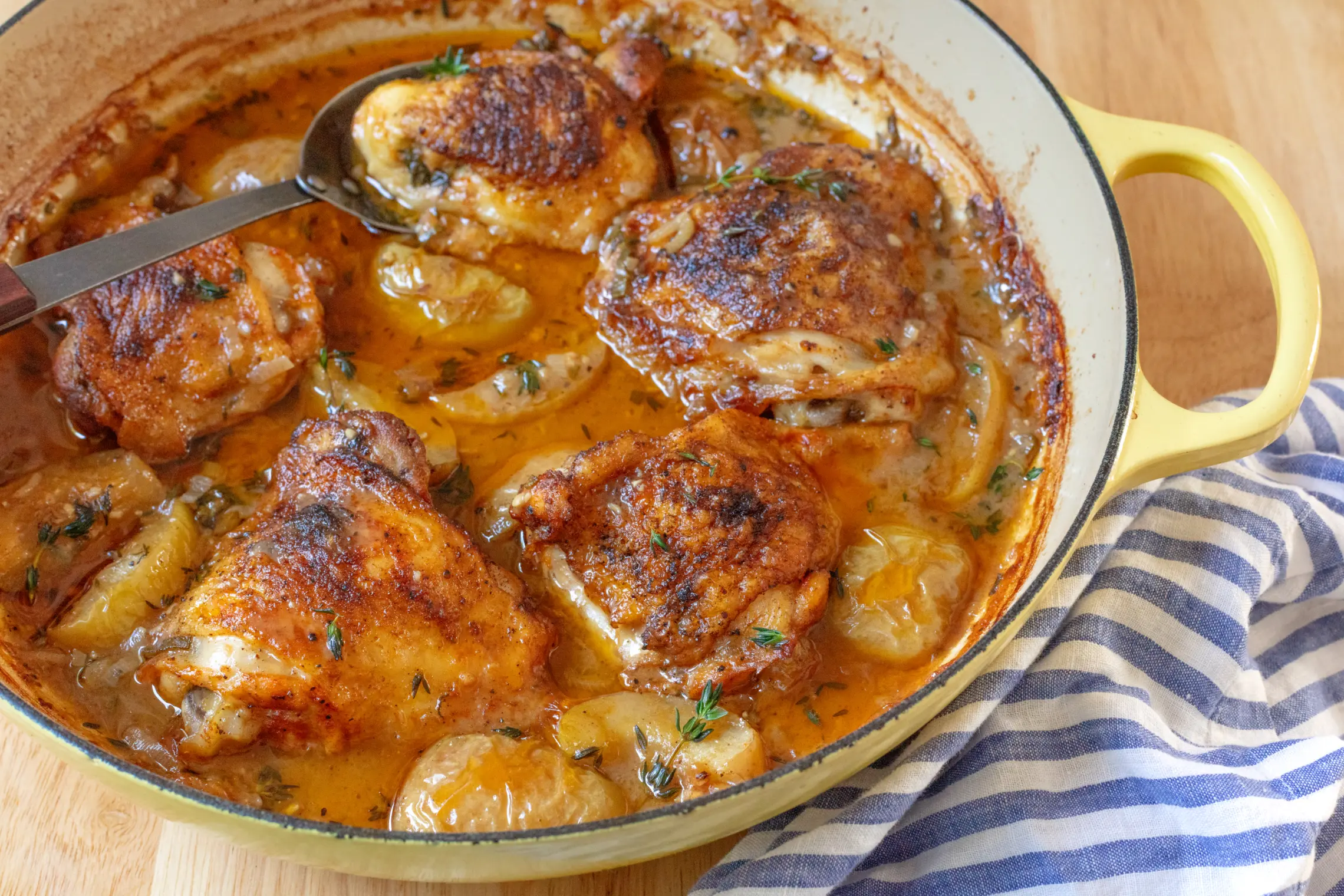 Hard Cider Braised Chicken