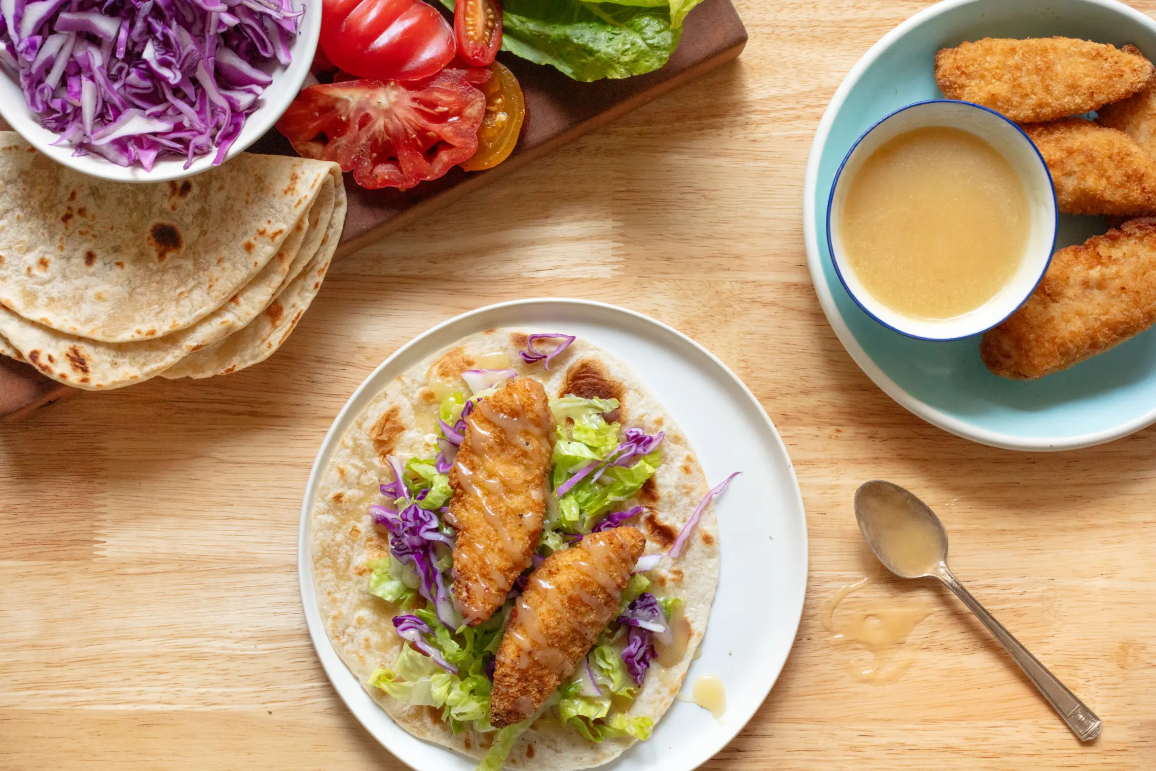 Honey Butter Chicken Wraps