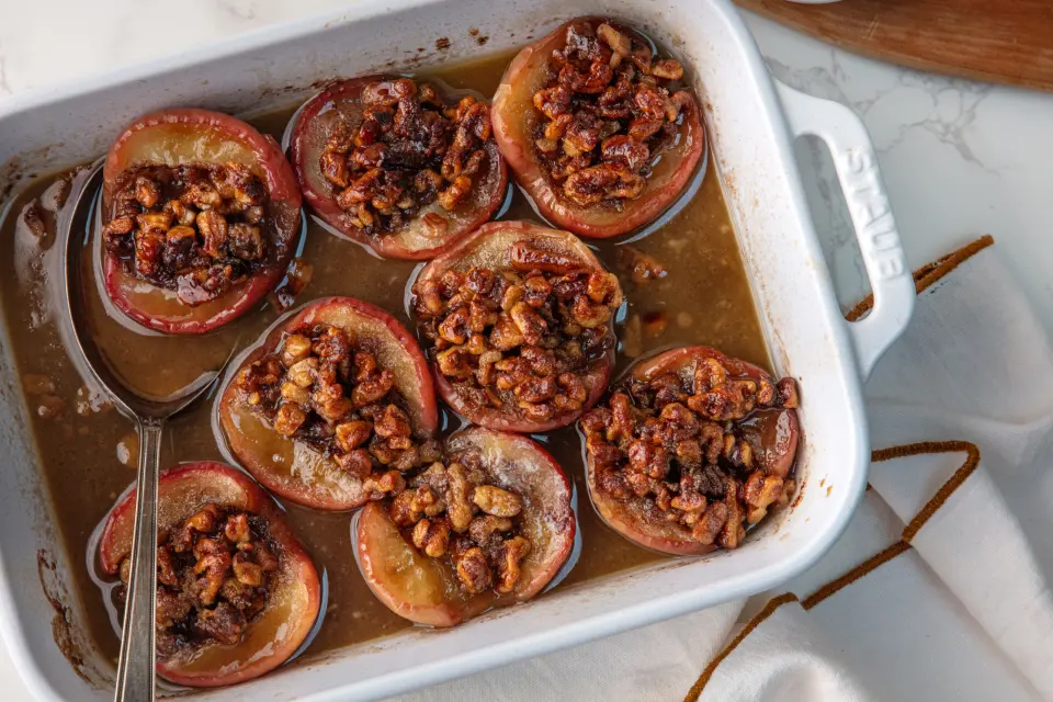 Cinnamon Nut Stuffed Baked Apples