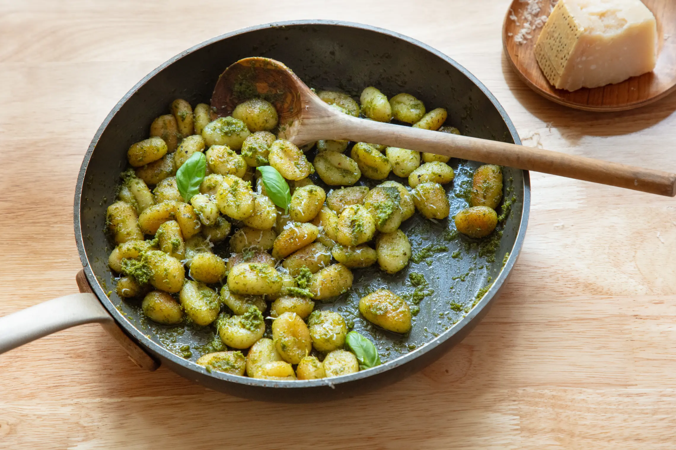 Crispy Gnocchi Pesto