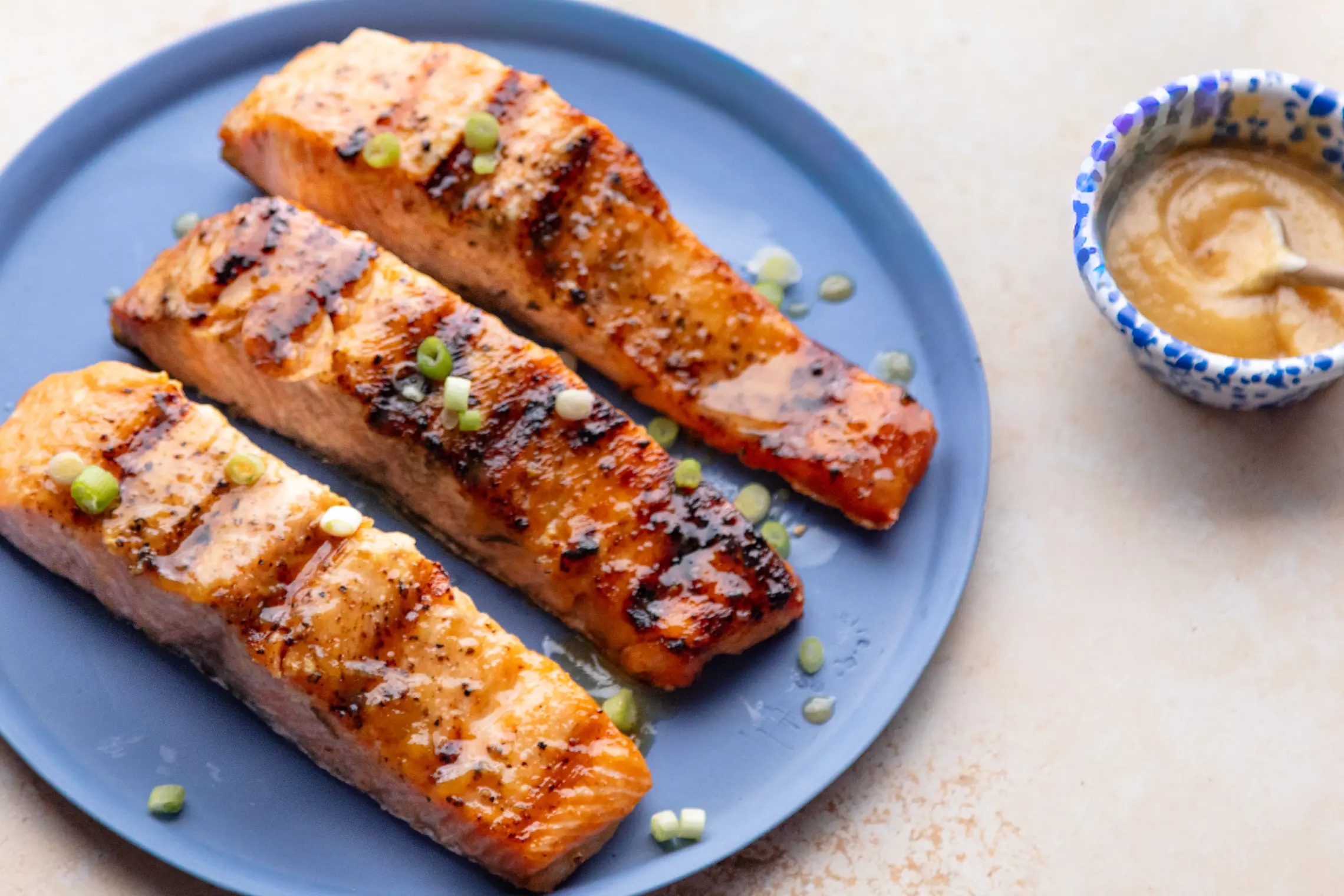 Miso Butter Grilled Salmon Fillets