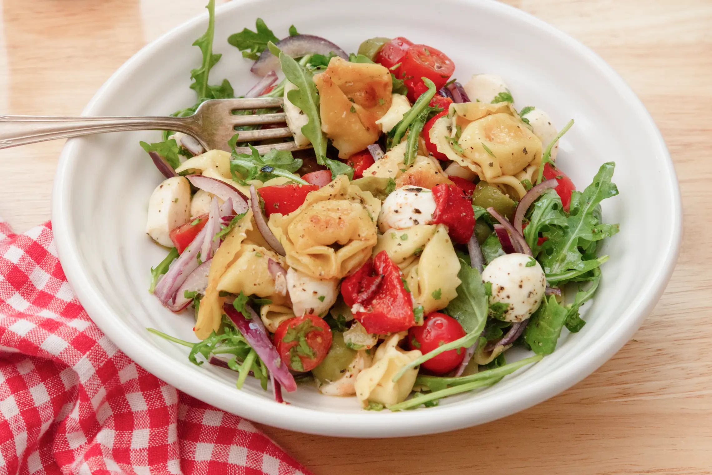 Toasted Tortellini Pasta Salad