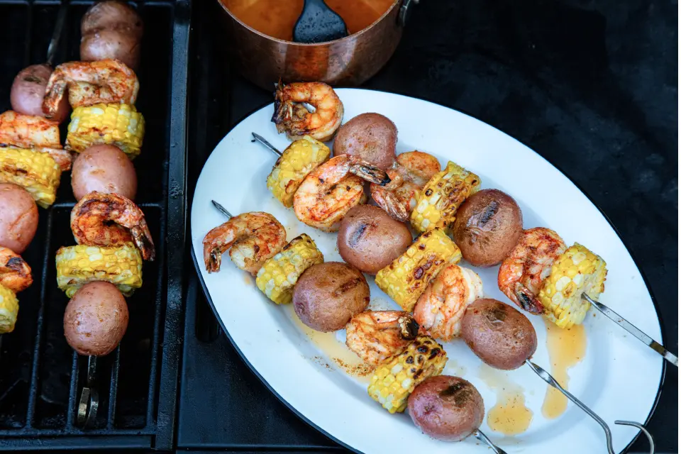 Shrimp Boil Skewers