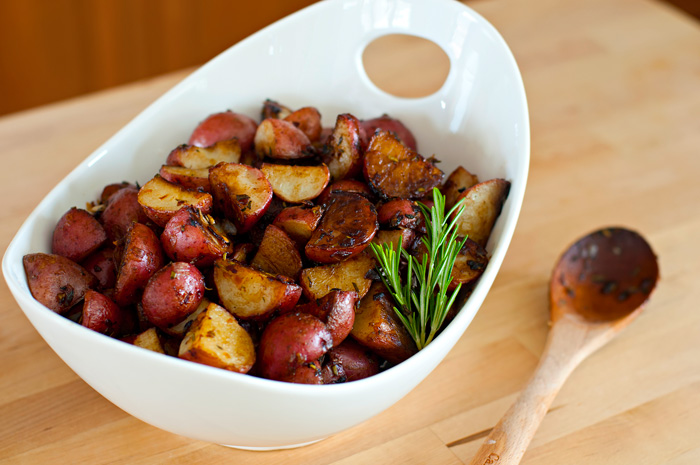 Balsamic and Herb Roasted New Potatoes