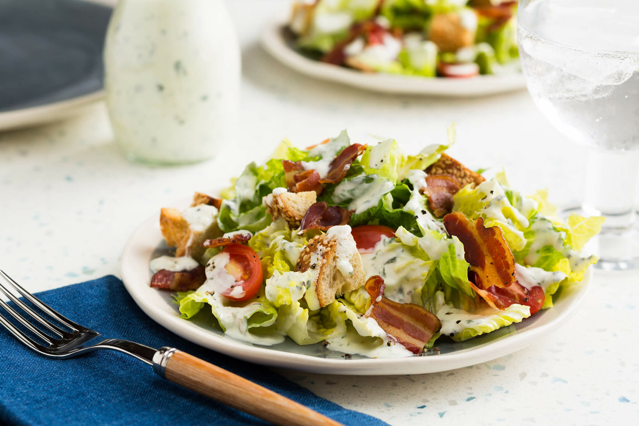 BLT Salad with Creamy Basil Dressing Challenge Dairy