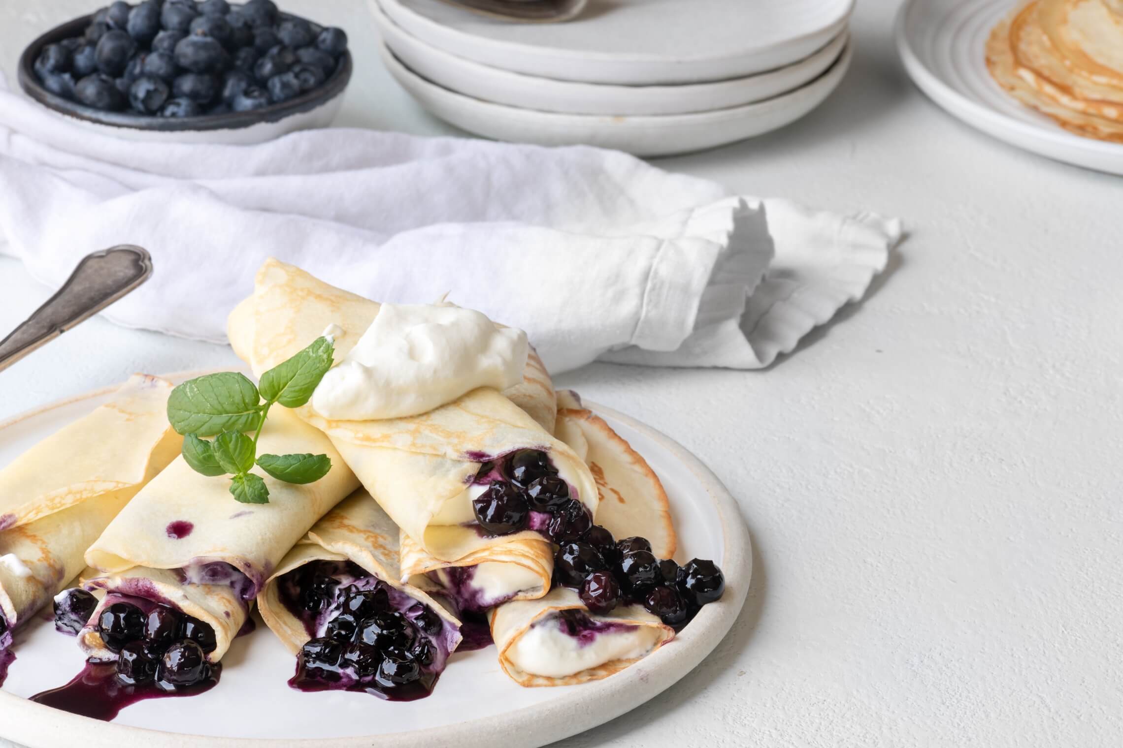 Blueberry Maple Butter Crêpes