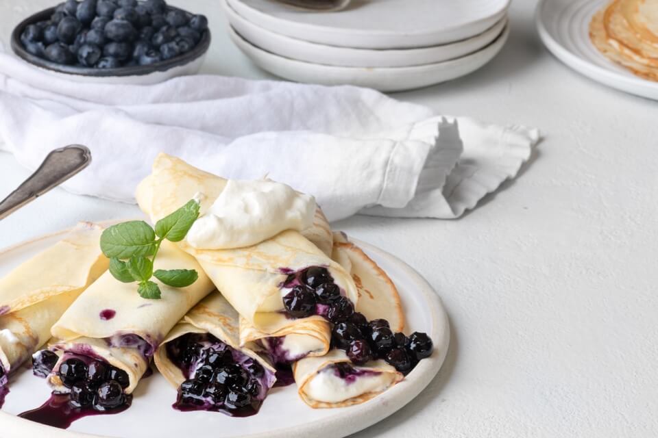 Blueberry Maple Butter Crêpes
