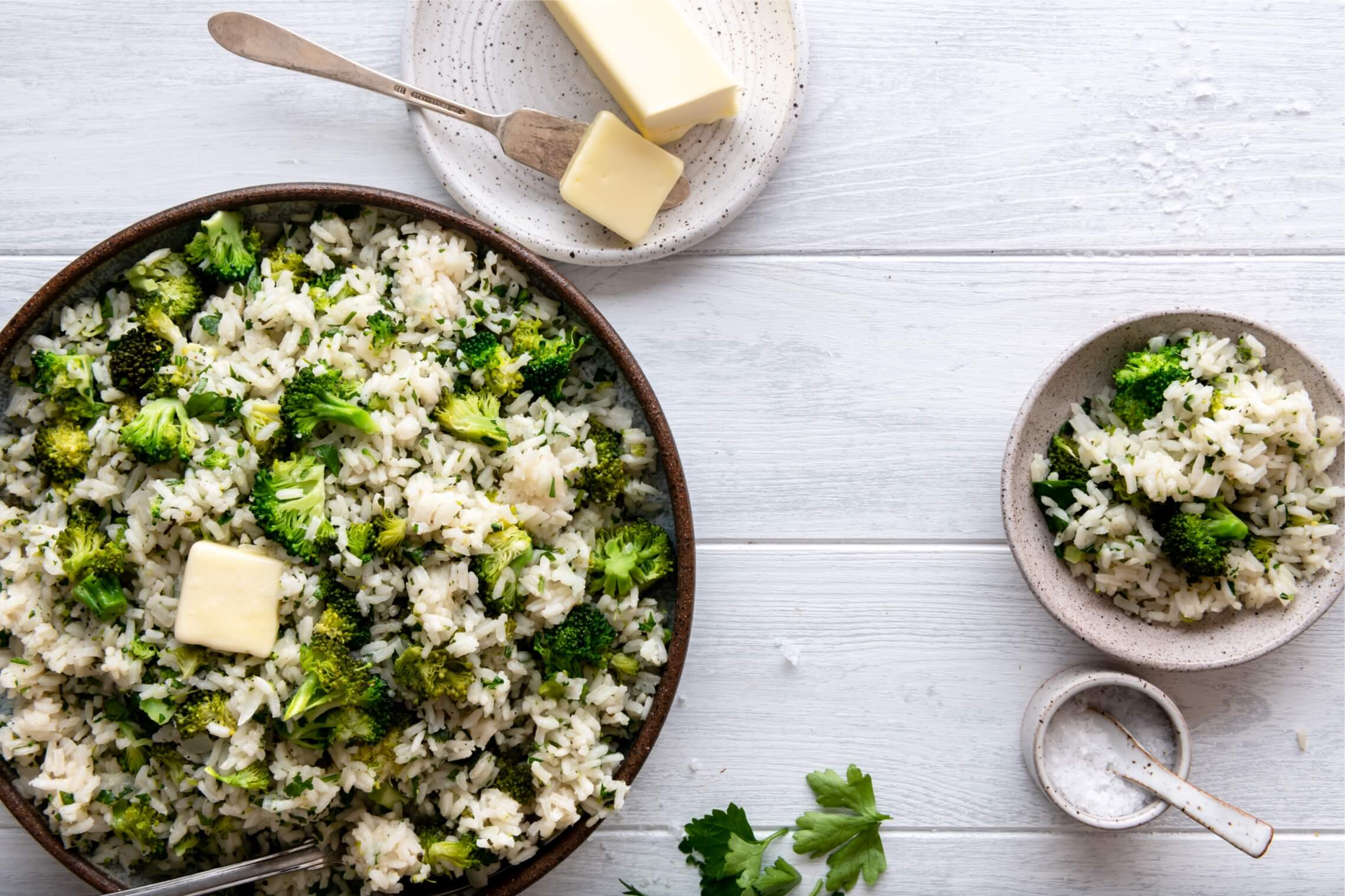 Broccoli Rice Pilaf with Herbs