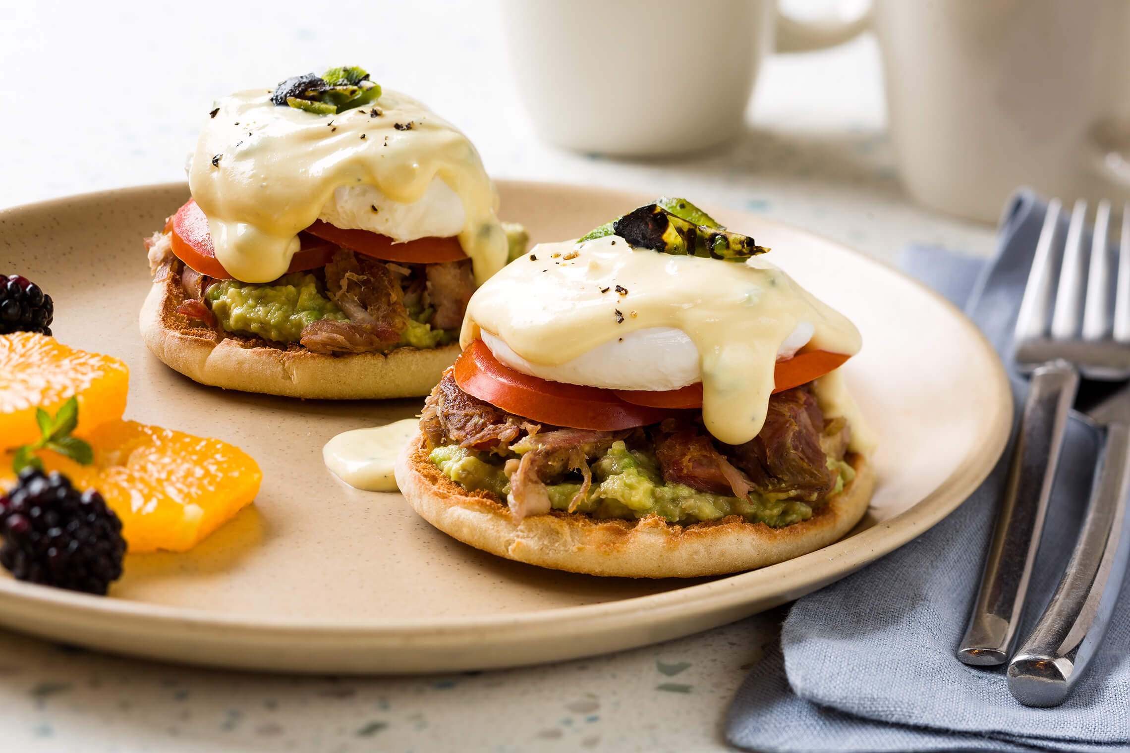 Brown Butter and Jalapeño Eggs Benedict