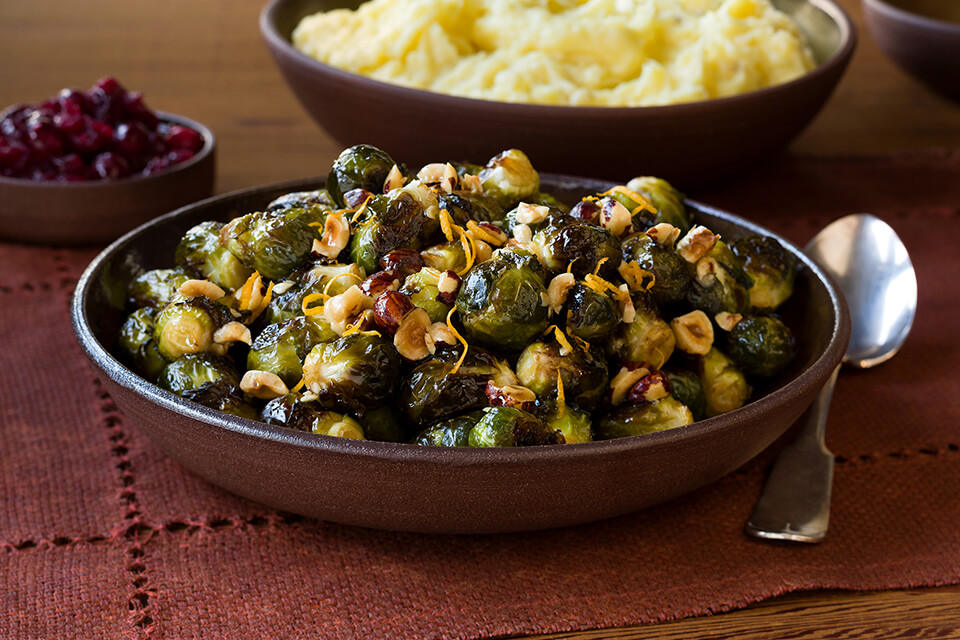 Brussels Sprouts with Brown Butter & Hazelnuts