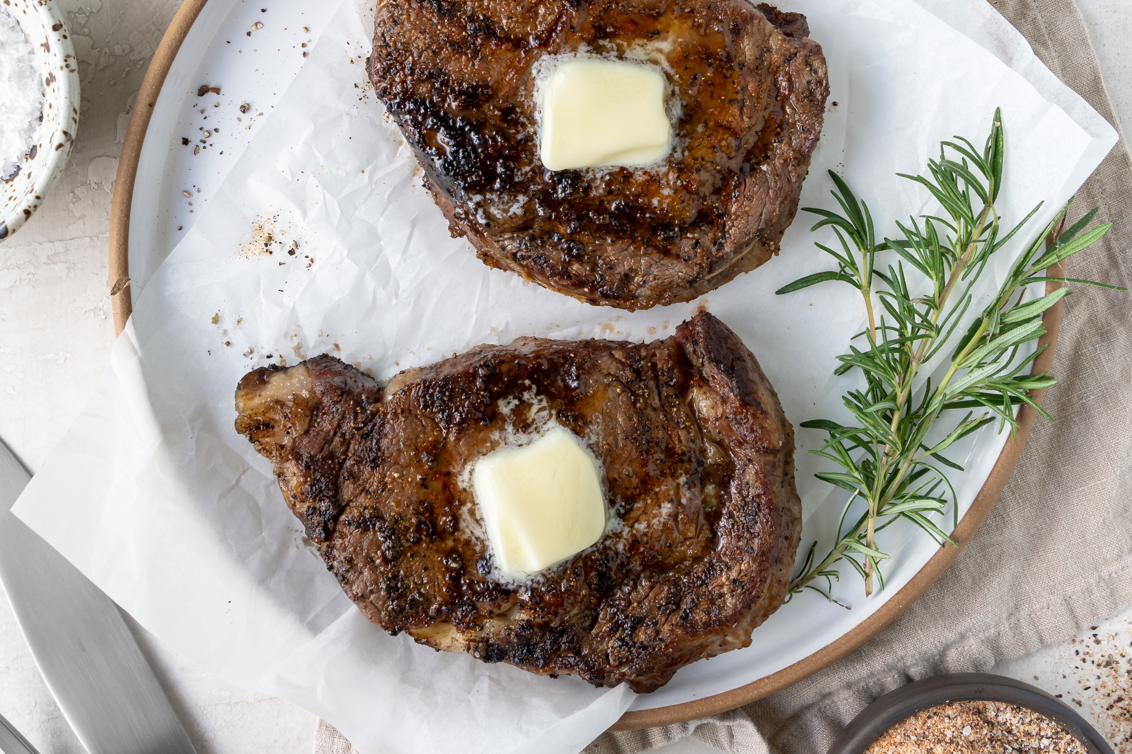 Butter-Basted Rib Eye Steak Recipe