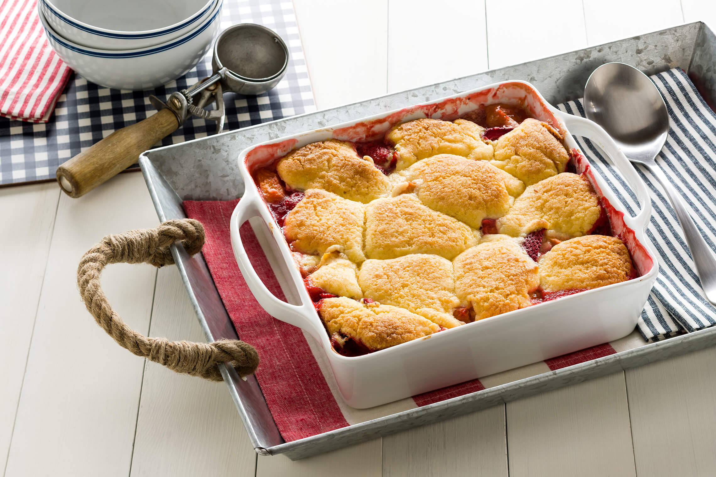 Buttery Crusted Peach and Berry Cobbler