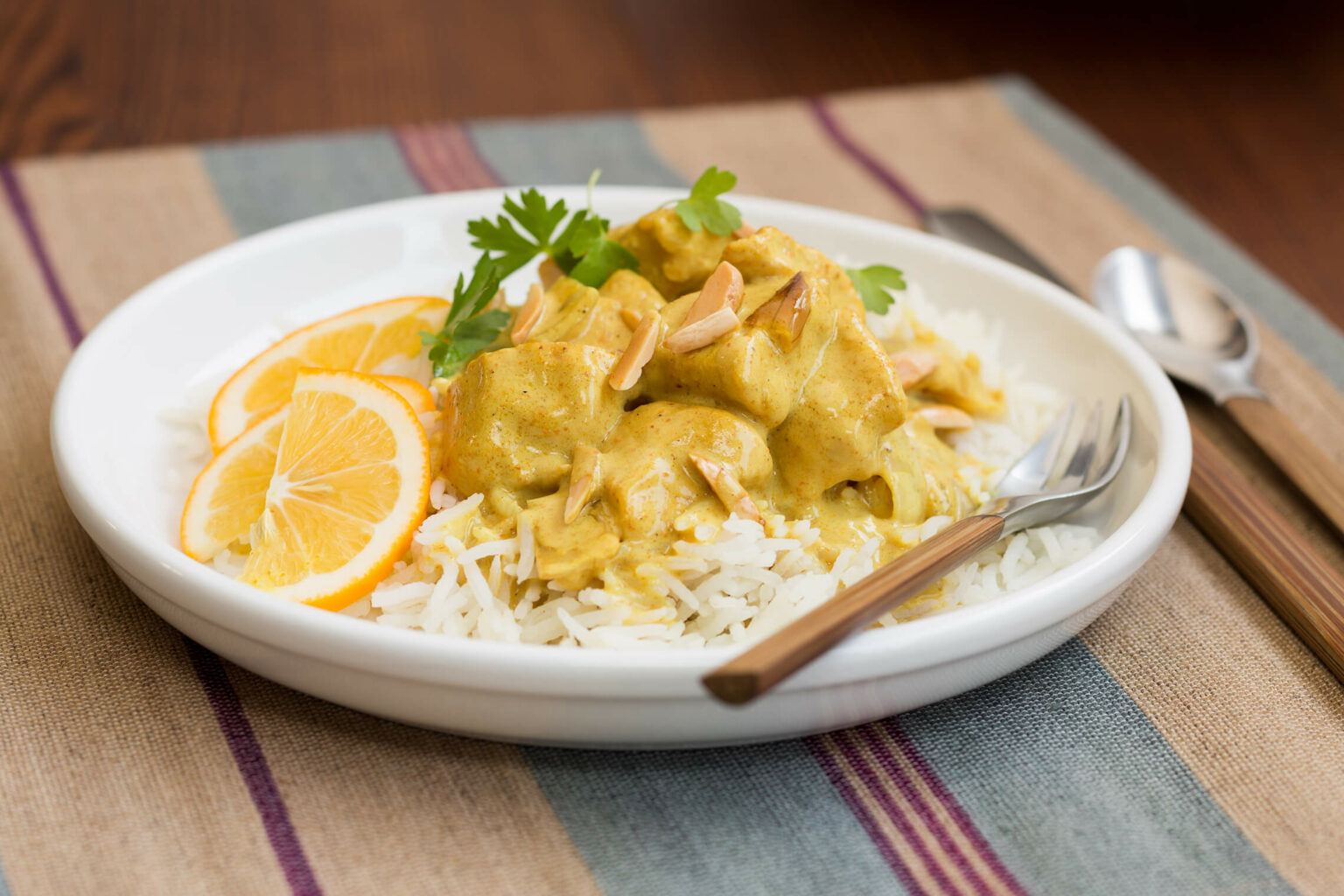 Chicken Curry with Toasted Almonds Challenge Dairy