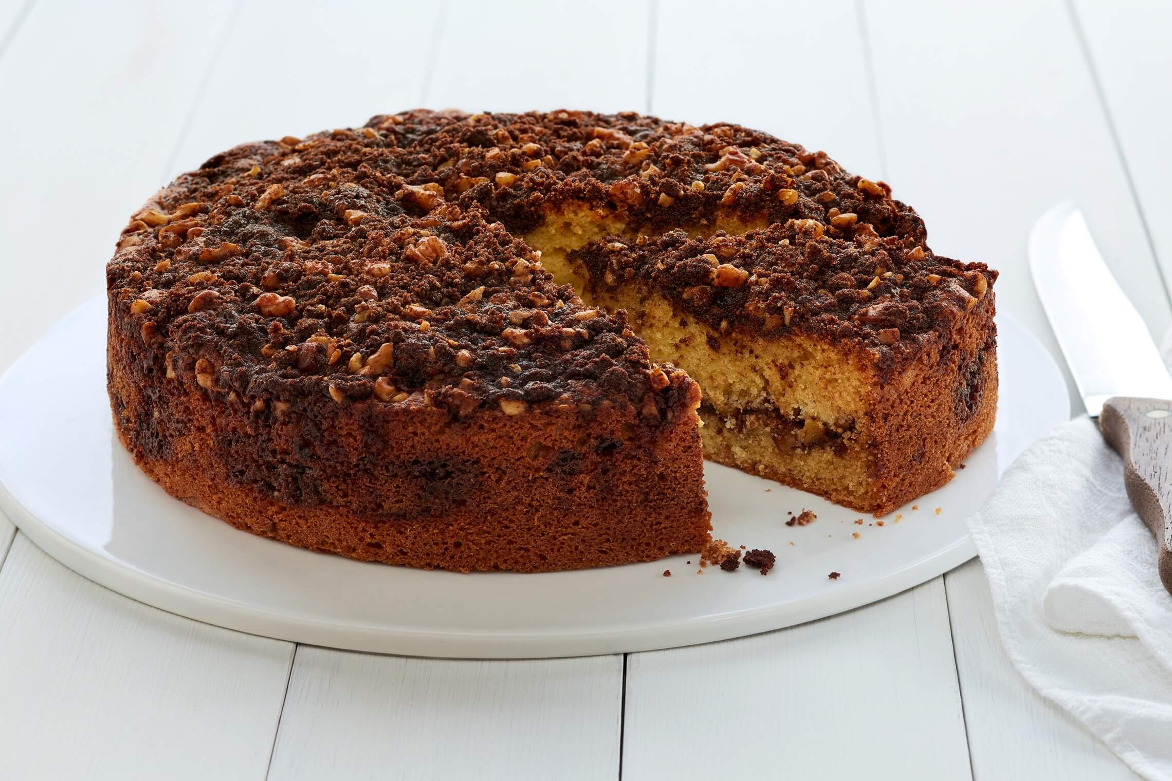 Coffee Cake with Chocolate Apricot Filling