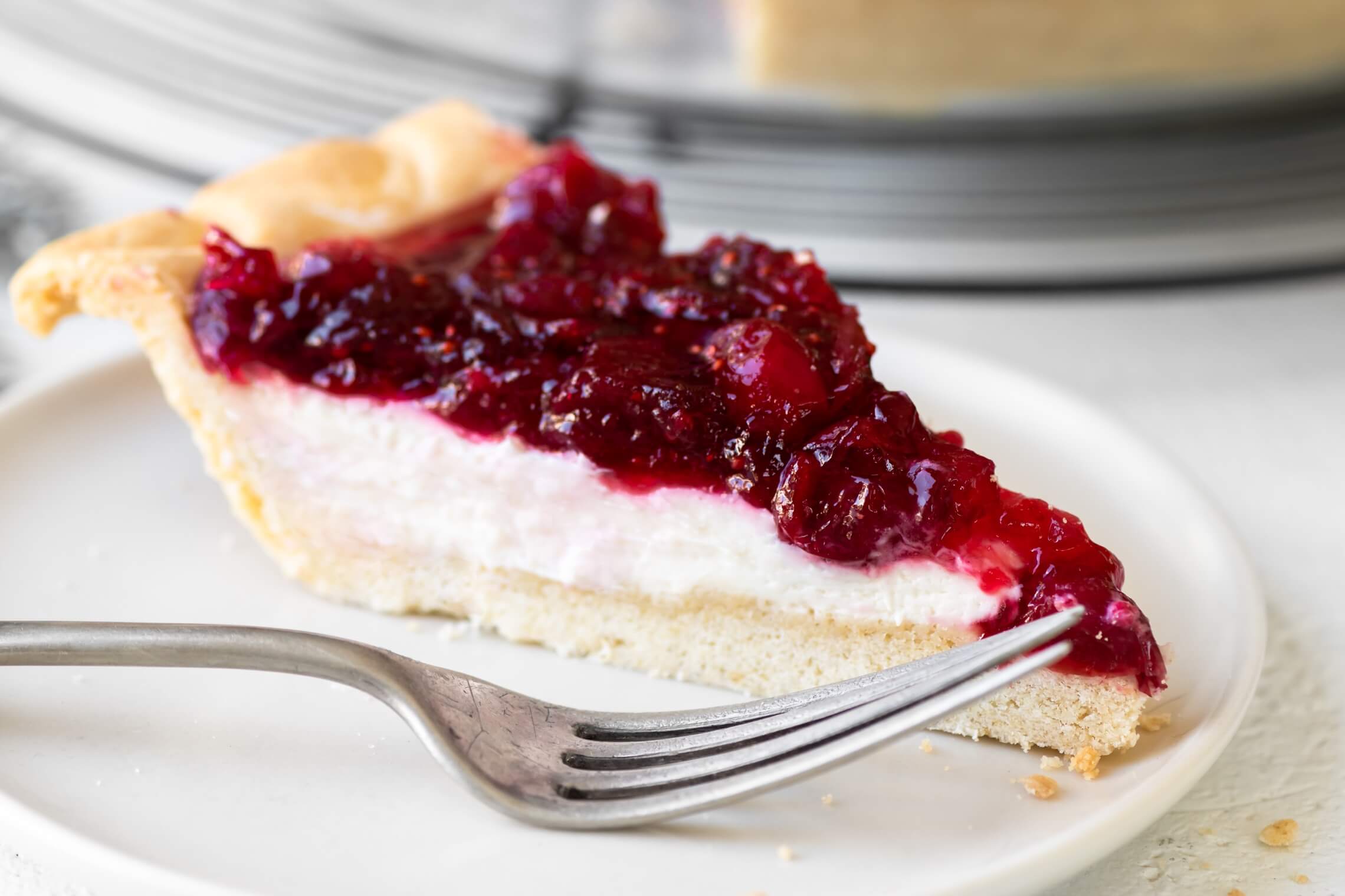 Cranberry Cheesecake Pie with Sugar Cookie Crust