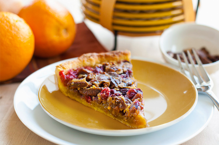 Cranberry Pecan Tart with Orange Pastry Crust