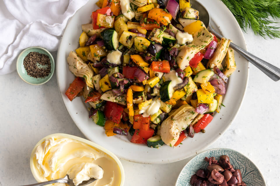 Grilled Greek Vegetable Salad
