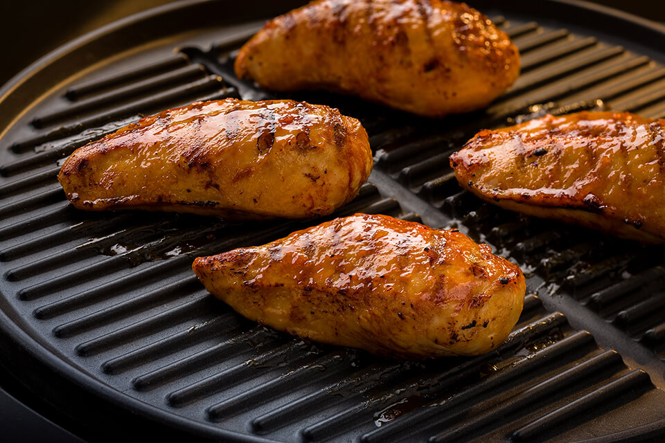 Grilled Breast of Chicken with Apricot Mustard Sauce