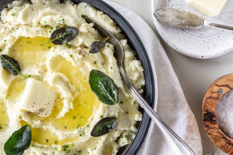 Creamy Herb Butter Mashed Potatoes