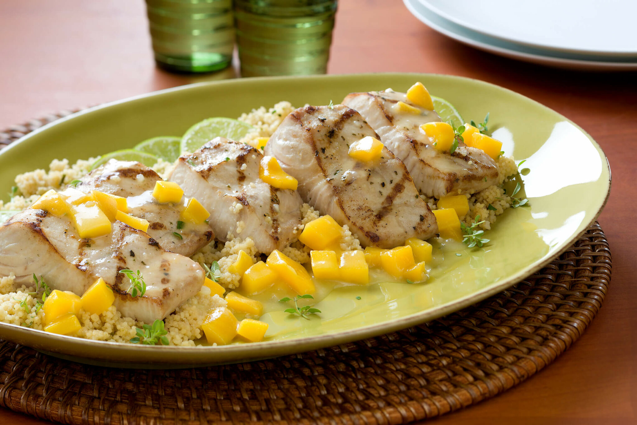 Mahi Mahi with Mango Lime Butter Sauce Challenge Dairy