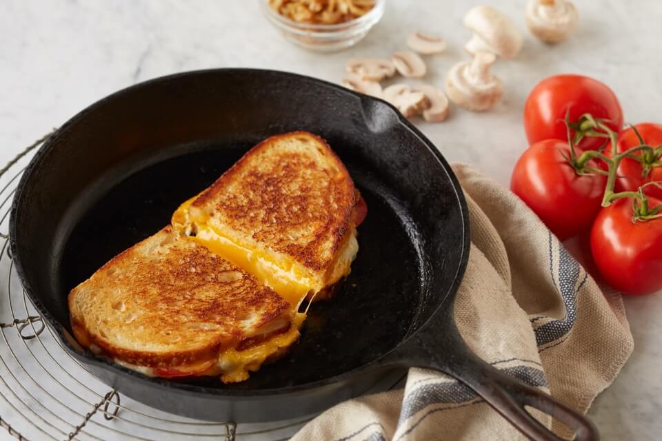 Perfect Cast Iron Grilled Cheese