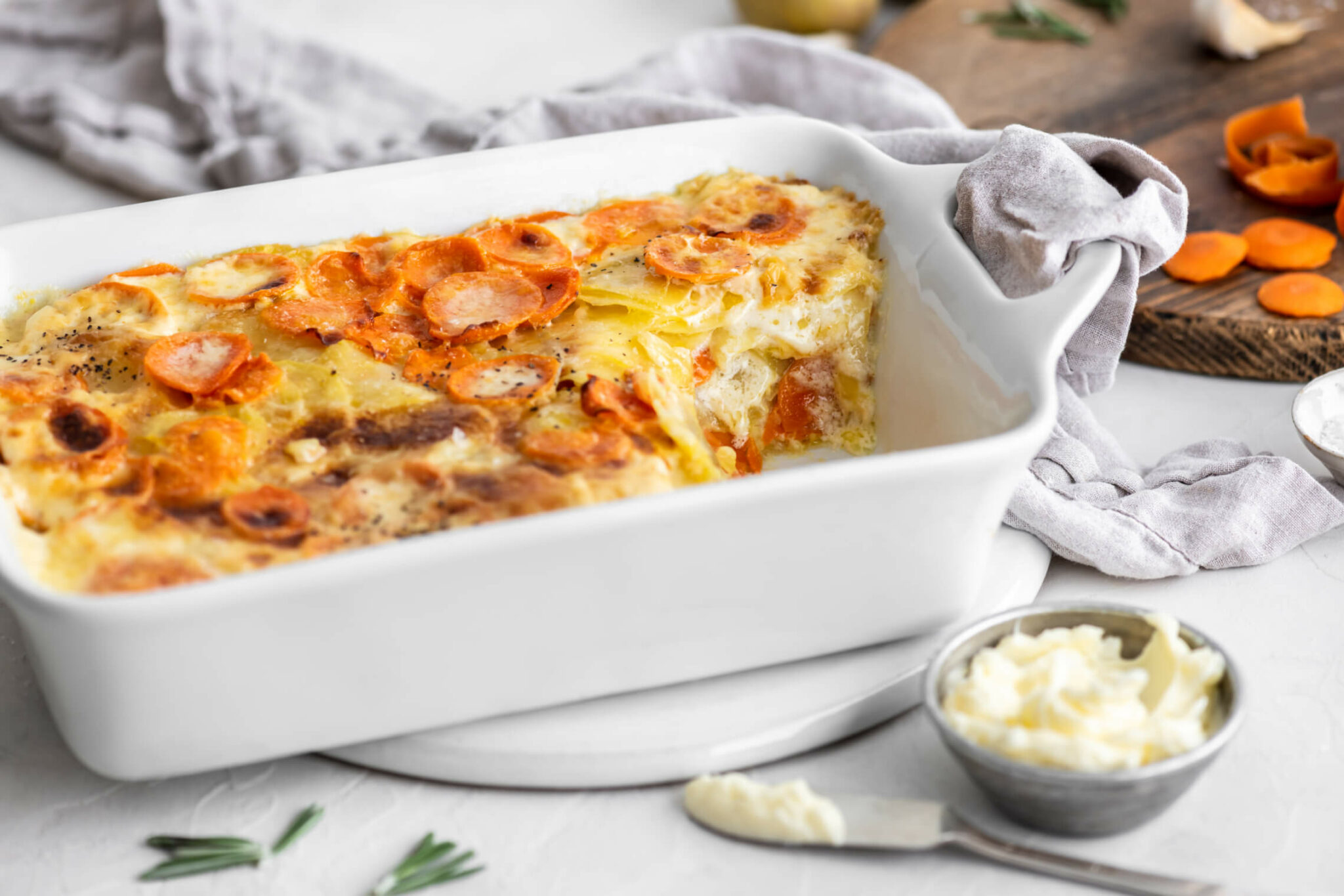 Potato Carrot Gratin Challenge Dairy