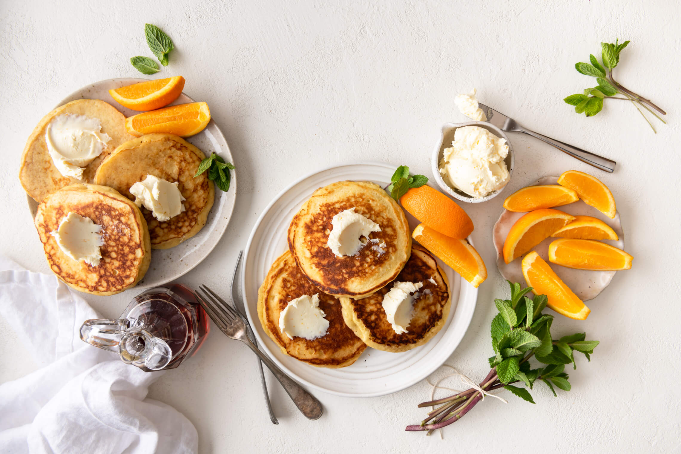 Vanilla Orange Ricotta Pancakes