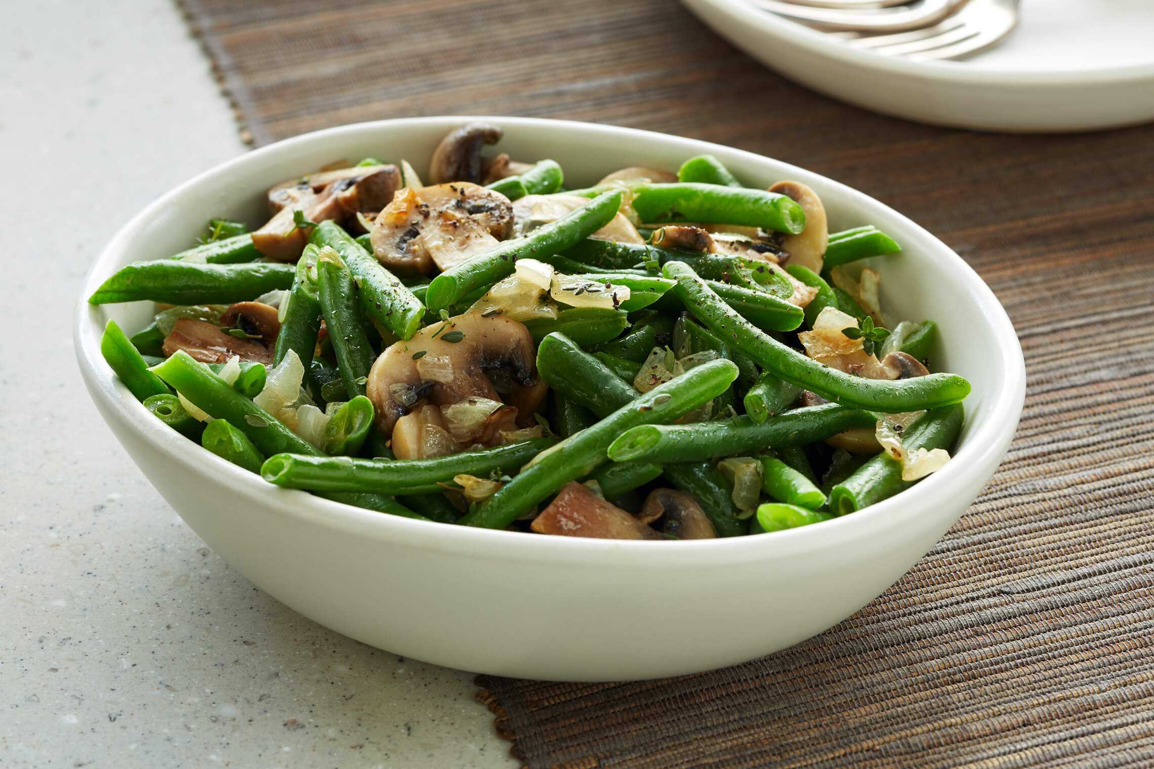 Savory Green Beans and Mushrooms