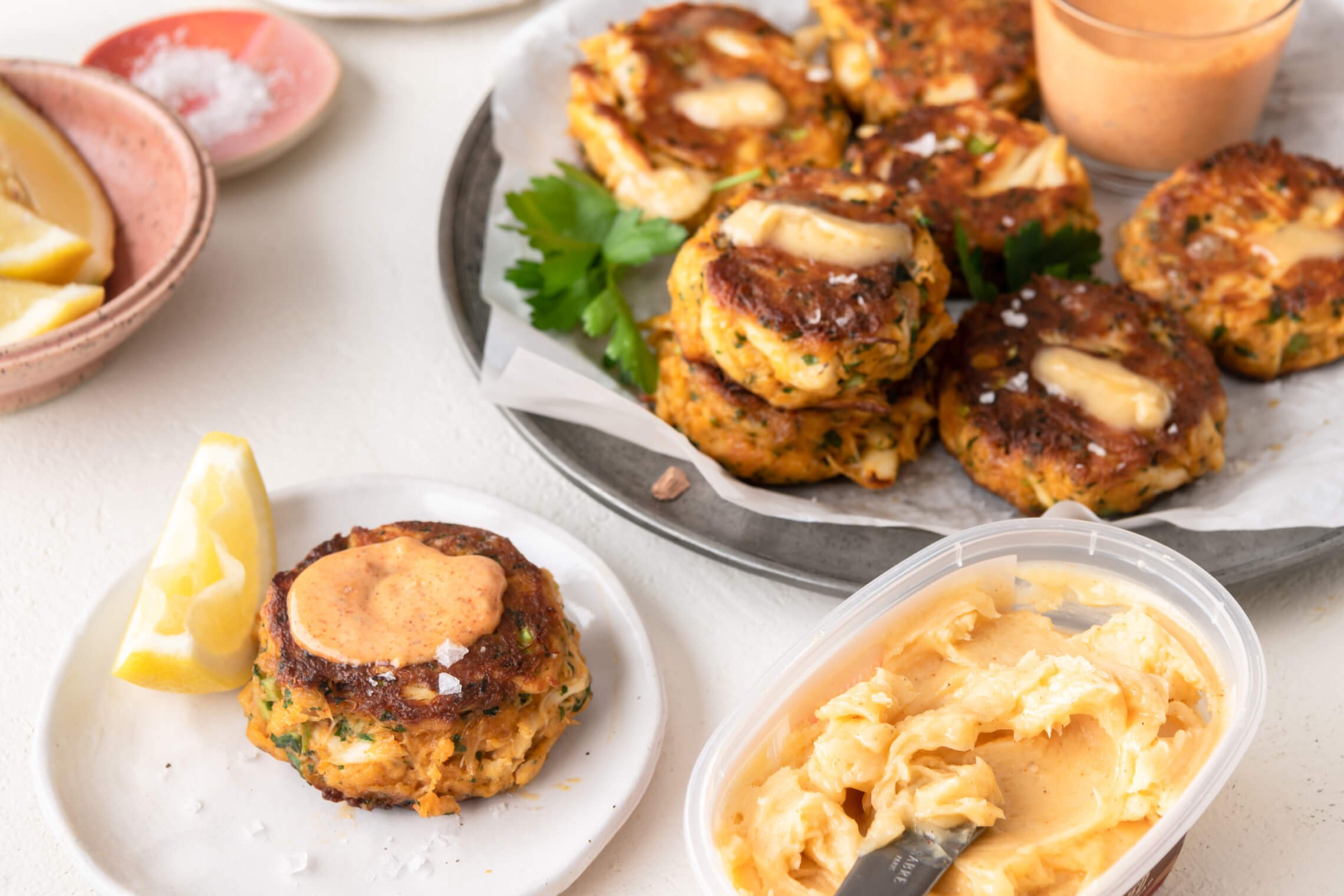 Smoked Crab Cakes with Spicy Remoulade