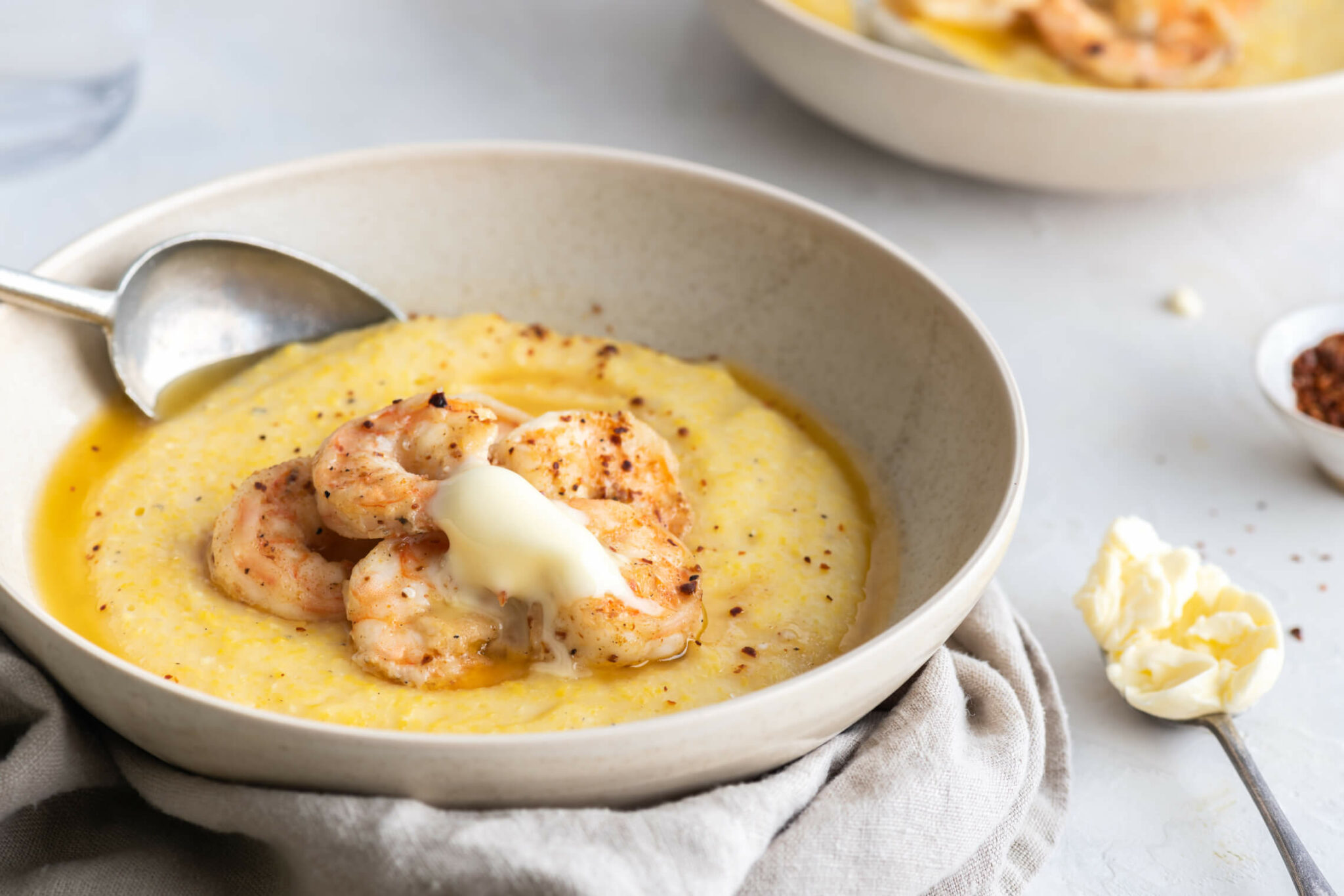 Spicy Garlic Shrimp Polenta Challenge Dairy