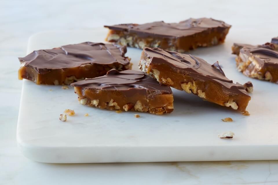 Toffee with Milk Chocolate and Pecans